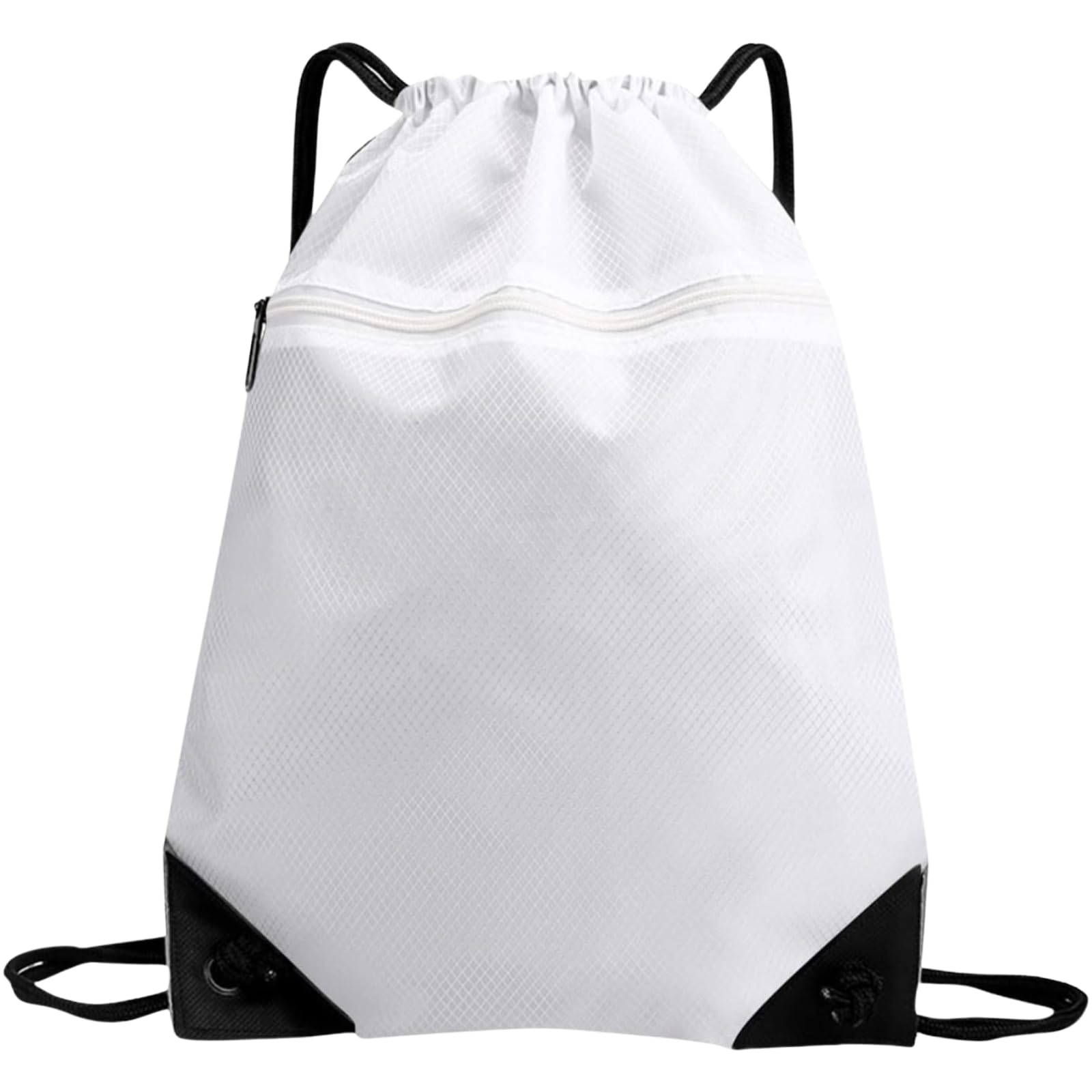 [Mesanda] ジムサック ナップサック リュック プールバッグ 防水 軽量 折り畳み 巾着袋 旅行 運動 水泳 多機能 乾湿分離 シューズ収納 エコバッグ スポーツバッグ 大容量 男女兼用 (ホワイト)