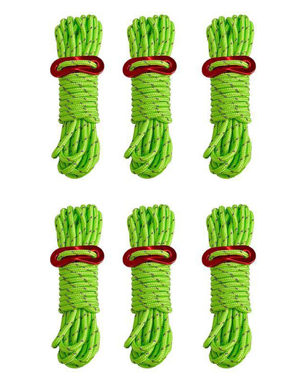 LIKENNY テントロープ 4mm * 4m 耐荷重200KG ガイロープ パラコード ロープ ガイライン タープロープ ..