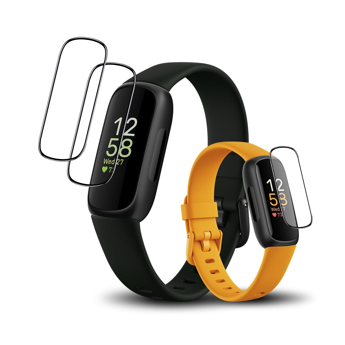 【3枚セット】対応 Fitbit inspire3 フィルム inspire3 用 保護フィルム カバー ケース キズ修復機能 柔らかい PMMA素材採用 炭素繊維 3D曲面 高透過率 高感度タッチ 気泡防止 簡単貼り付け 対応 Fitbit inspire 3 スマートウォッチ 用 液晶フィルム