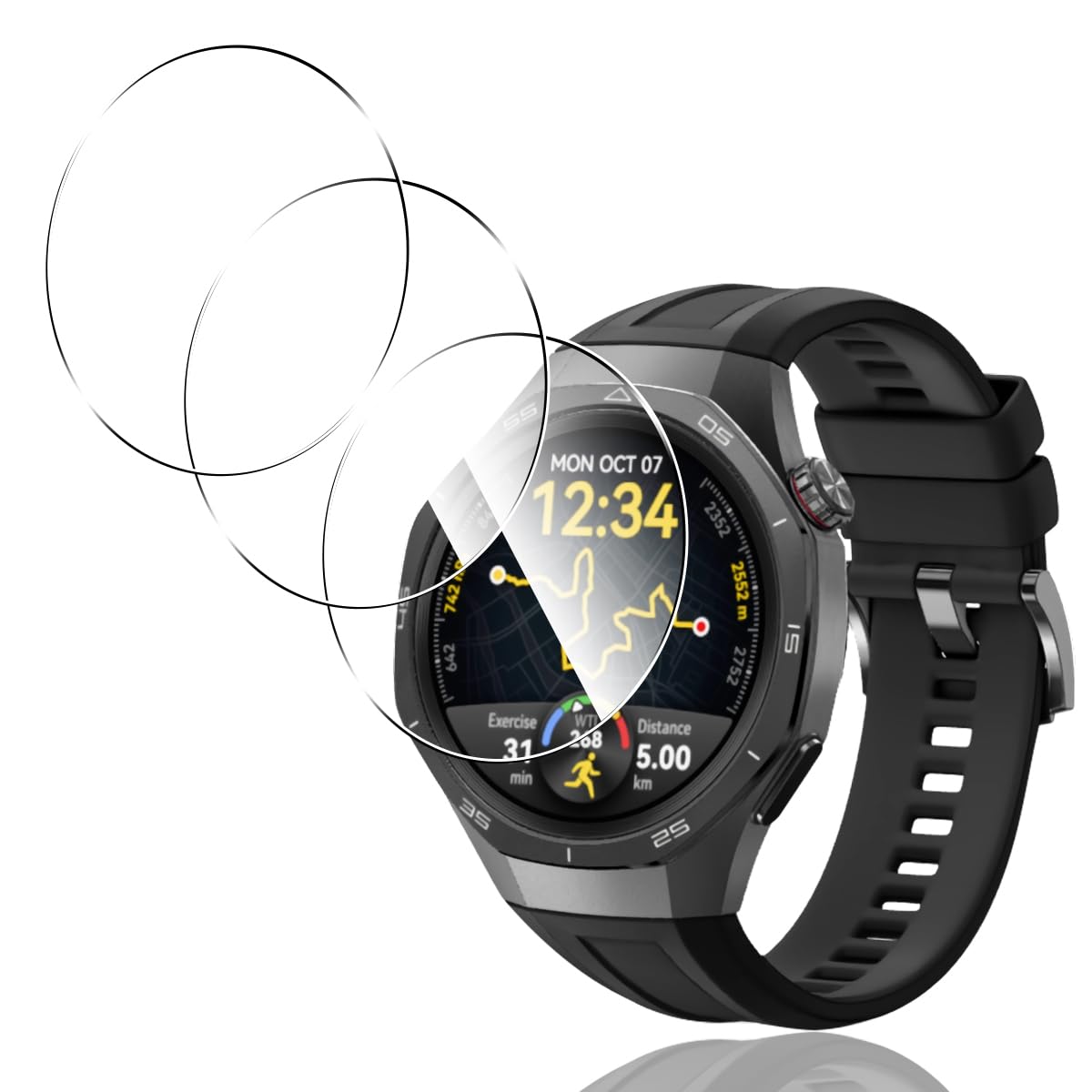 3祻å ܰ˻  HUAWEI WATCH GT5 Pro 46mm 饹ե 3 ޡȥå  HUAWE...