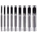 BTtime 穴あけポンチ (2.5mm 3mm 4mm 5mm 6mm 7mm 8mm 9mm 10mm) 9本セット 丸形 打ち抜きポンチ レザークラフト DIY 穴あけ道具