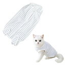 BTtime 猫 犬 術後服 術後カバー服 傷口保護 避妊術後ケア 術後ウェア 介護服 通気性 柔らかい 引っ掻き防止 皮膚保護 オス メス兼用 (グレー, L)