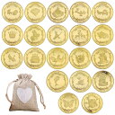 BTtime 歯の妖精コイント 20枚入り 褒美金貨記念コイン 歯と交換するコイン 遊び道具 収納袋付き 乳歯生え変わり期 乳歯生え変わり記念