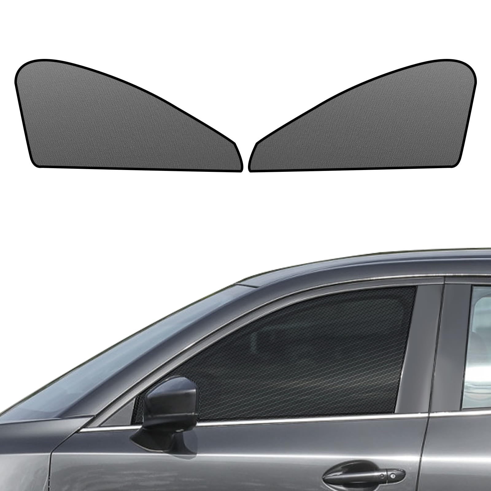 BLUESEATEC マツダ CX-5 KF系 遮光 メッシュカーテン マグネット式 サンシェード H29.2-現行 KFEP KF5P KF2P サイド用 運転席 助手席 日除け 2枚