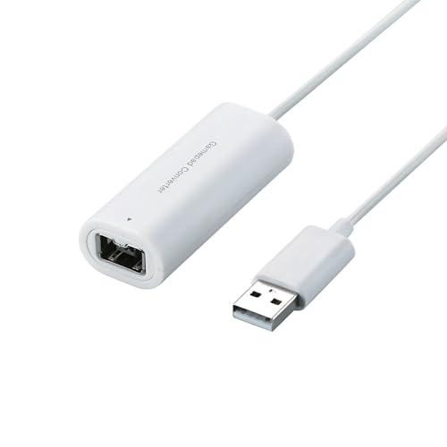 NAエレコム ゲームパッドコンバータ USB接続 Wii クラシックコントローラ対応 1ポート ホワイト JC-W01UWH【ドラゴンクエストX 動作確認済】