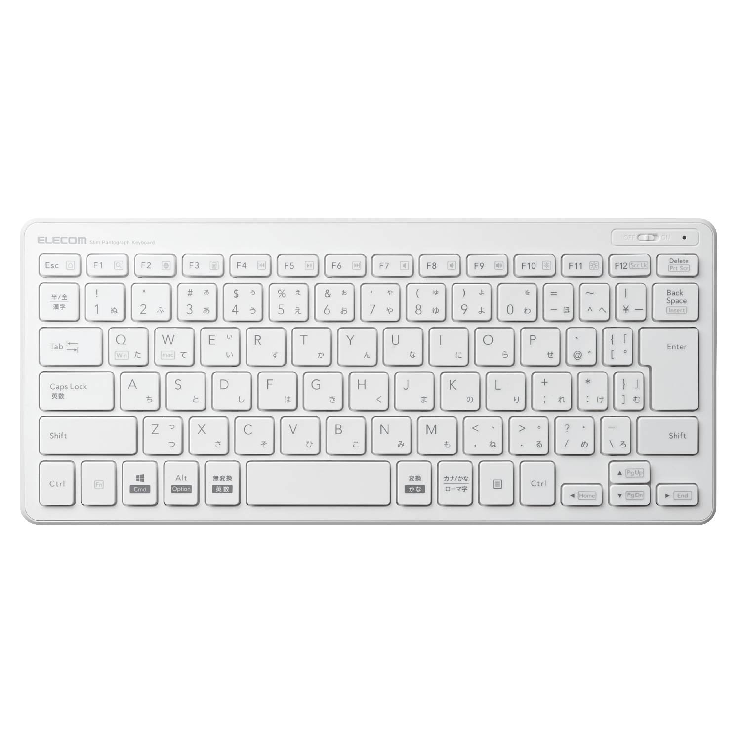 NAエレコム キーボード ワイヤレス (レシーバー付属) パンタグラフ ミニキーボード ホワイト TK-FDP098TWH