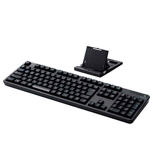 NAエレコム Bluetooth フルキーボード テンキー付 メンブレン式 スタンド付 マルチペアリング対応 iPad Surface ブラック TK-FBM112BK