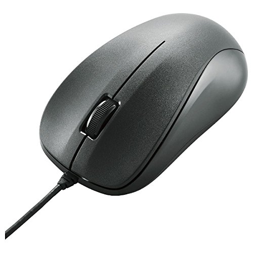NAエレコム マウス 有線 Mサイズ 3ボタン USB レーザー ブラック ROHS指令準拠 M-S...