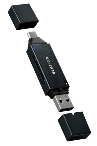 NAエレコム メモリカードリーダー USB Type-C&USB-A両対応 直挿しタイプ SDHC SD+microSD USB 5Gbps ブラック MR3C-D207BK/EC NAエレコム メモリカードリーダー USB Type-C&USB-A両対応 直挿しタイプ SDHC SD+microSD USB 5Gbps ブラック MR3C-D207BK/EC