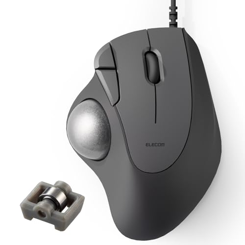 NAエレコム 有線 トラックボールマウス IST ベアリング支持 親指操作 36mmボール 5ボタン Windows Mac ..