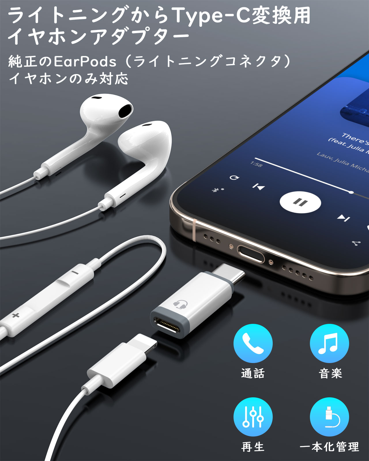 【オーディオ専用】 ライトニングからTypeC...の紹介画像2