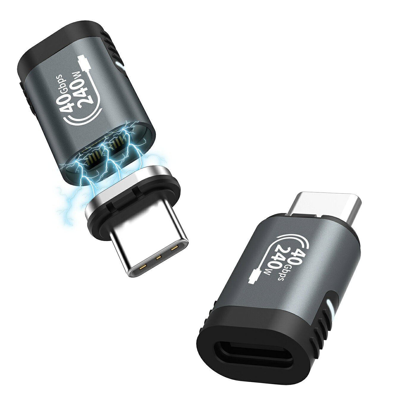  Type-C 変換アダプタ マグネット式 L字 TiMOVO USB type C 変換 コネクタ USB4.0 iphone15 充電 アダプタ 240W 急速充電 マグネット自動吸着 8K/60Hz映像出力 40Gbps高速データ転送 Switch MacBook iPad Pro TypeC