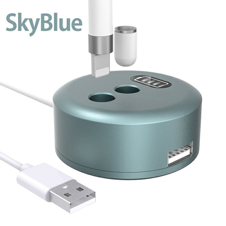 ApplePencil充電器充電スタンド【2in1】ATiC充電スタンド充電ドック紛失防止充電表示ディスプレイ搭載第1世代アップルペンシルiPadiPhone充電器チャージスタンドスマホと同時に充電可ペンホルダーアルミ製滑り止めUSB充電ケーブル付持ち運び便利