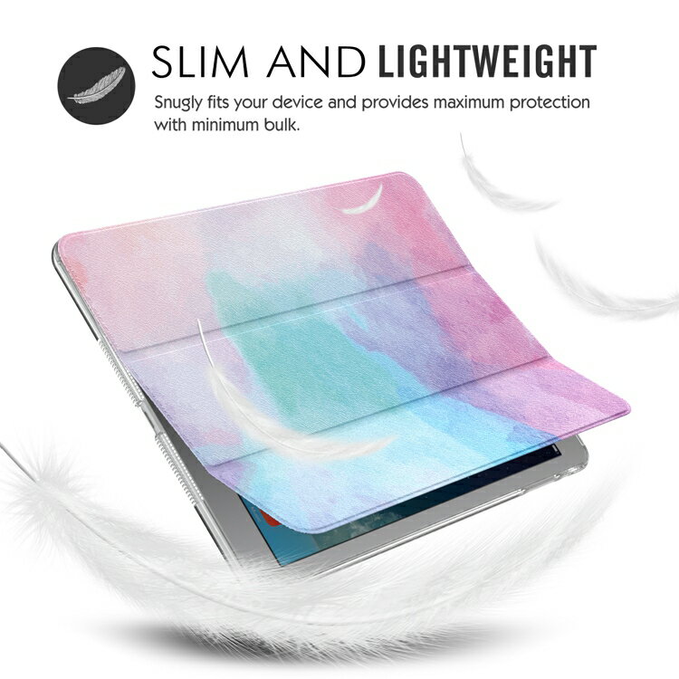 ipadairケースiPadAirカバーアイパッドエアケースiPad52013ケースATiCAppleiPadAir(iPad52013)9.7インチ用三つ折り半透明超薄型軽量型スタンドケースオートスリープ機能衝撃吸収保護ケース3つ折り手帳型