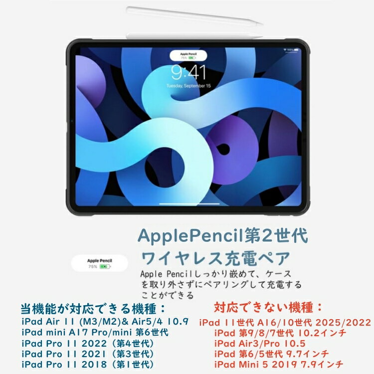iPad Air 11 M3/M2 mini A17 Pro ケース Air 11 第5/4世代 ケース iPad A16 第11世...