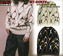 ☆G・W期間限定当店5%OFFクーポン!+ポイント2倍!!☆AT-DIRTY ATD FLAMES KNIT NATURAL BLACK アットダーティー AT...