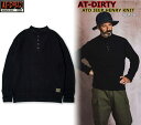 ☆G・W期間限定当店5%OFFクーポン!+ポイント2倍!!☆AT-DIRTY ATD JEEP HENRY KNIT BLACK アットダーティー ATD ジー...