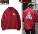 ☆当店限定5％OFFクーポン+ポイント2倍☆AT-DIRTY TRIANGLE COACH JACKET RED アットダーティー コーチ コーチジャケット 60/40クロス キャンプ ビンテージ クラッシック カジュアル ストリート アメカジ バイカー