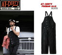 AT-DIRTY FIREMAN ALLS BLACK アットダーティー オーバーオール デッキパンツ ビンテージ クラッシック カジュアル メンズ ファッション ストリート アメカジ バイカー その1