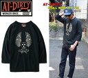 AT-DIRTY SKULL WING 3/4 TEE Abg_[eB[ XJ EBO 7 TVc OX[u re[W NbVbN t@bV Xg[g AJW oCJ[