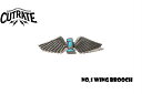 CUTRTAE No,1 WING BROOCH カットレイト LARRY SMITH ラリースミス シルバー アクセ ブローチ バッチ SILVER 925 ターコイズ ファッション ストリート アメカジ バイカー