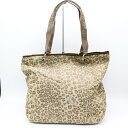 サバンナ トートバッグ レオパード ヒョウ柄 肩掛け ショルダーバッグ ブランド 鞄 レディース ベージュ SAVANNA 【中古】
