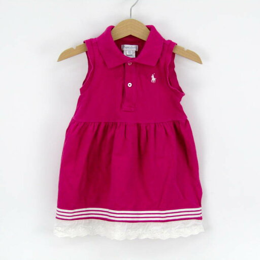 ラルフローレン 半袖ポロシャツ ワンピース 胸元ロゴ 裾ライン コットン ベビー 女の子用 24M 90/52サイズ ピンク RALPH LAUREN 【中古】 ラルフローレン 半袖ポロシャツ ワンピース 胸元ロゴ 裾ライン コットン ベビー 女の子用 24M 90/52サイズ ピンク RALPH LAUREN 【中古】