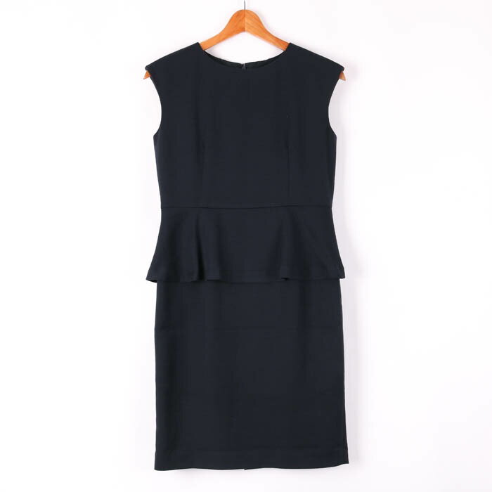 エヌ ナチュラルビューティーベーシック ノースリーブワンピース ペプラム セレモニー レディース Mサイズ ネイビー N.NATURALBEAUTYBASIC 【中古】