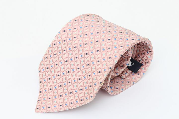 AQUASCUTUM - 【39％OFFクーポン配布中】アクアスキュータム ブランドネクタイ 総柄 シルク 日本製 メンズ ピンク Aquascutum 【中古】