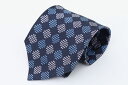 アクアスキュータム ブランドネクタイ スクエア柄 チェッカー柄 シルク メンズ ネイビー Aquascutum 【中古】(4)