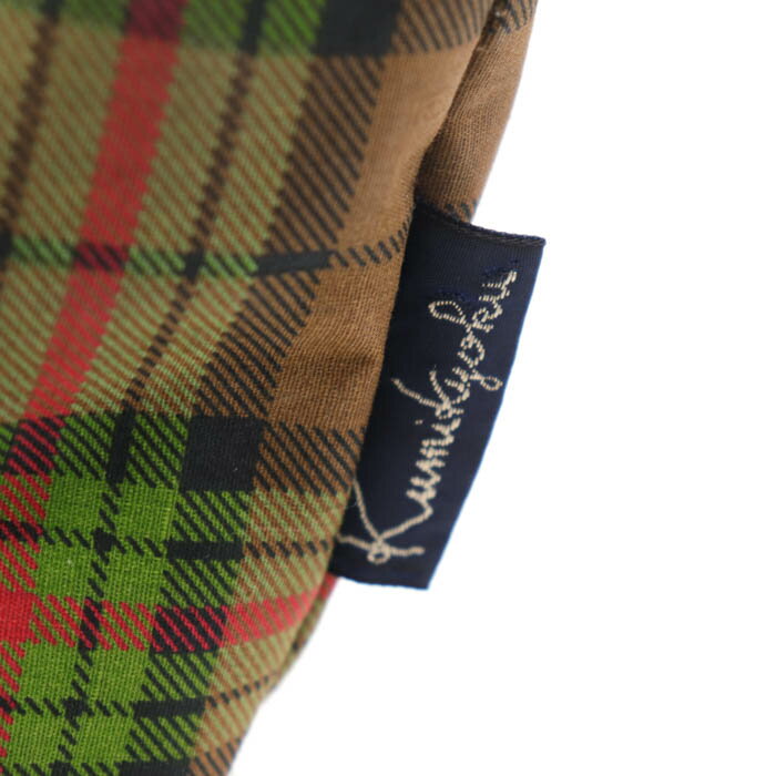 組曲 トートバッグ チェック柄 キャンバス ハンドバッグ ブランド 鞄 カバン レディース ブラウン KUMIKYOKU 【中古】