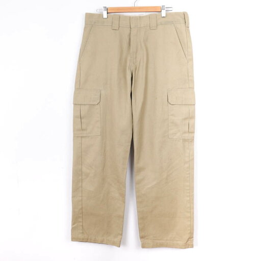 ディッキーズ ワークパンツ ペインターパンツ ワンポイントロゴ リラックスストレート ボトムス メンズ 34×32サイズ ベージュ Dickies 【中古】 ディッキーズ ワークパンツ ペインターパンツ ワンポイントロゴ リラックスストレート ボトムス メンズ 34×32サイズ ベージュ Dickies 【中古】