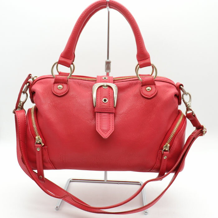 ユナイテッドアローズ オデットエオディール ショルダーバッグ ハンドバッグ 2way ブランド 鞄 レディース レッド UNITED ARROWS 【中古】