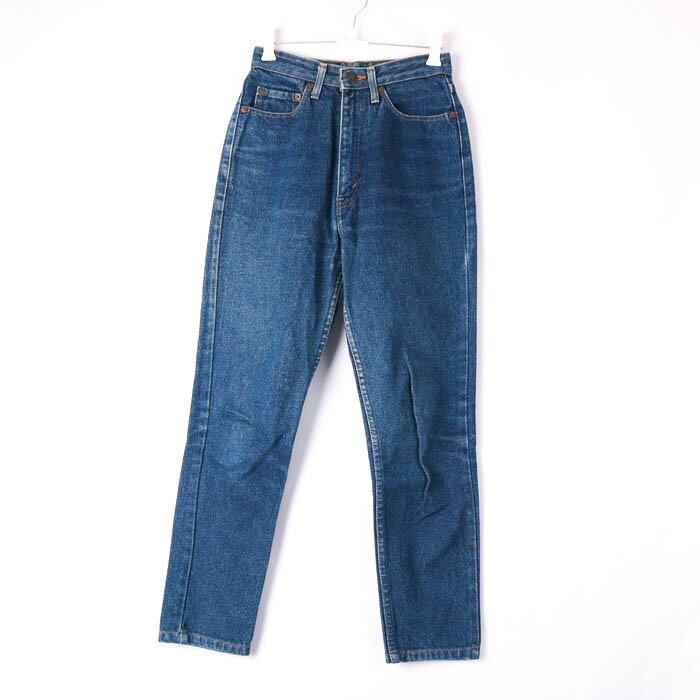 リーバイス デニムパンツ テーパード ジーンズ コットン100 ボトムス 606-0217 レディース W28/L29サイズ ブルー Levi 039 s 【中古】