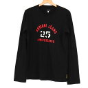 【4/20 11:00から 50%OFFクーポン】アルマーニ・ジーンズ Tシャツ 長袖 クルーネック 25 カットソー トップス コットン100％ メンズ Lサイズ ブラック ARMANI JEANS 【中古】