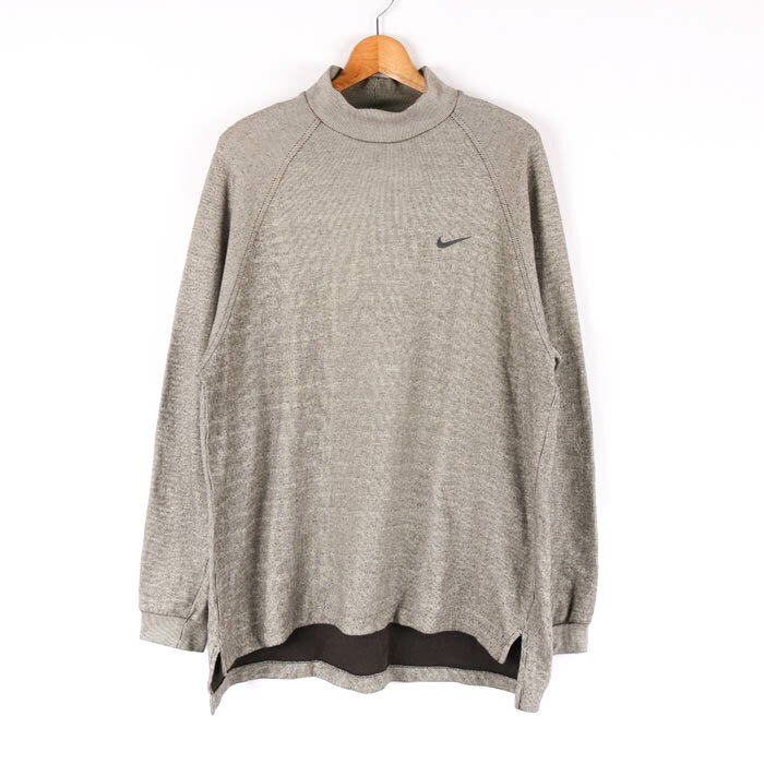 ナイキ 長袖スウェット スエット トレーナー ハイネック ゴルフウェア トップス メンズ Lサイズ グレー NIKE 【中古】