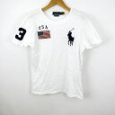 【4/20 11:00から 50%OFFクーポン】ポロ・ラルフローレン Tシャツ 半袖 カスタムスリムフィット ビッグポニー コットン トップス メンズ XSサイズ ホワイト RALPH LAUREN 【中古】