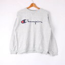 チャンピオン 長袖スウェット スエット トレーナー コットン トップス USA製 メンズ Mサイズ グレー Champion 【中古】(4)
