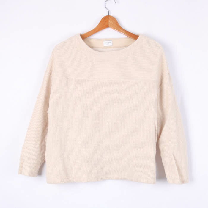 アーバンリサーチ ニット セーター 長袖 ウール混 無地 トップス 日本製 白 レディース ONEサイズ オフホワイト URBAN RESEARCH 【中古】