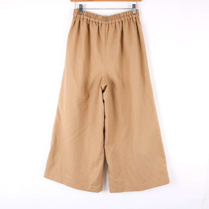 アーヴェーヴェー ロングパンツ ワイドパンツ ストレッチ タック 無地 ボトムス レディース Mサイズ ベージュ a.v.v 【中古】
