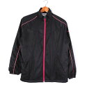 アシックス ジャージ 長袖 無地 黒 トップス スポーツウエア レディース Mサイズ ブラック asics 【中古】