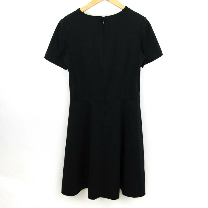 自由区 ワンピース 半袖 ストレッチ トップス フォーマル 黒 レディース 38サイズ ブラック Area Free 【中古】
