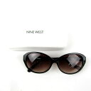 ナインウエスト サングラス フルリム フレーム ロゴ ブランド アイウェア レディース ブラック NINE WEST 【中古】