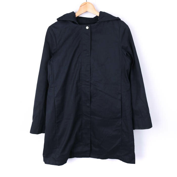 アーバンリサーチ フーデットコート コットン 中綿ライナー付 アウター レディース 36サイズ ネイビー URBAN RESEARCH 【中古】