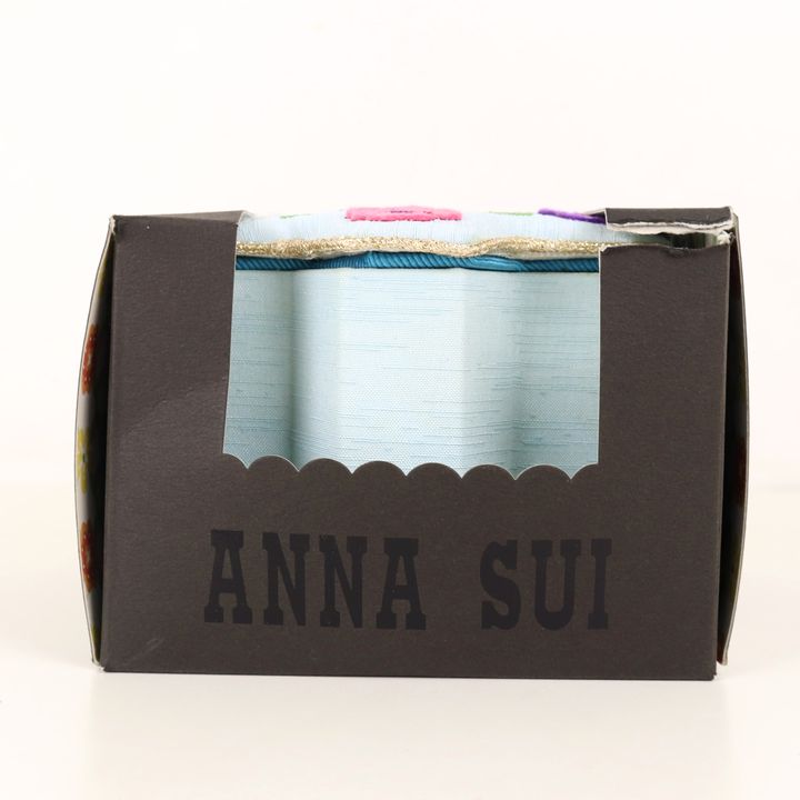 アナスイ ジュエリーボックス 未使用 訳あり 花モチーフ 2段ボックス 小物入れ ブランド レディース ブルー ANNA SUI 【中古】