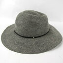 ニコアンド ハット つば広 ウール100% フェルト キャップ ブランド 帽子 レディース グレー niko and... 【中古】