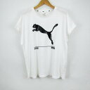 プーマ 半袖Tシャツ ビッグロゴT スポーツウエア コットン メンズ Lサイズ ホワイト PUMA 【中古】