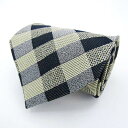 TI TOMIO ブランド ネクタイ シルク チェック柄 未使用タグ付 メンズ ネイビー TIE 【中古】