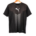 【4/20 11:00から 50%OFFクーポン】プーマ 半袖Tシャツ ロゴT スポーツウエア メッシュ メンズ Sサイズ ブラウン×ブラック PUMA 【中古】