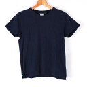 【4/20 11:00から 50%OFFクーポン】ラルフローレン Tシャツ 半袖 無地 馬ロゴ 綿100％ 日本製 トップス レディース Lサイズ ネイビー RALPH LAUREN 【中古】